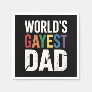'S Werelds Gayest Dad LGBTQ Gay Pride Ally Rainbow Servet
