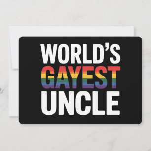 'S Werelds Gayest Uncle LGBTQ Gay Pride Ally Rainb Kaart