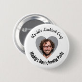 's Werelds gelukkigste Guy Bachelorette Party Pin  Ronde Button 5,7 Cm (Voorkant /achterkant)