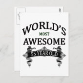 's Werelds Geweldige 55-jarige Briefkaart (Voorkant / Achterkant)