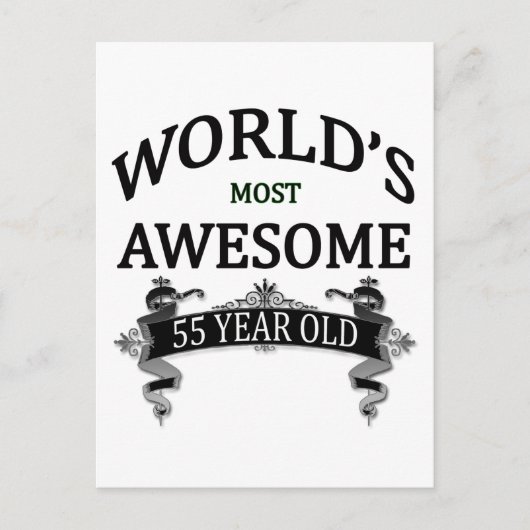 's Werelds Geweldige 55-jarige Briefkaart (Voorkant)