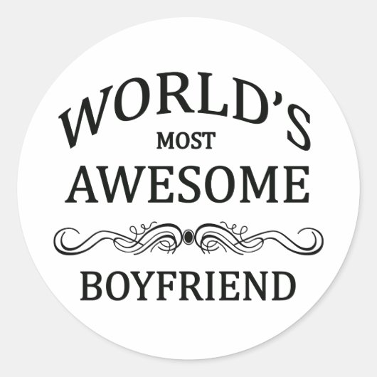 's Werelds Geweldige Boyvriend Ronde Sticker (Voorkant)