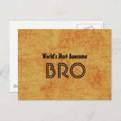 's Werelds Geweldige BRO Gold Grunge Gift Set Briefkaart (Voorkant / Achterkant)