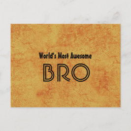 's Werelds Geweldige BRO Gold Grunge Gift Set Briefkaart