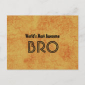 's Werelds Geweldige BRO Gold Grunge Gift Set Briefkaart (Voorkant)