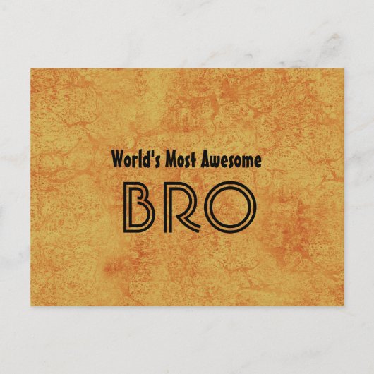 's Werelds Geweldige BRO Gold Grunge Gift Set Briefkaart (Voorkant)