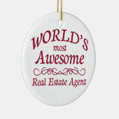 's Werelds Geweldige Estate Agent Keramisch Ornament (Rechts)