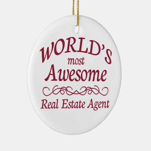 's Werelds Geweldige Estate Agent Keramisch Ornament (Rechts)