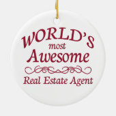 's Werelds Geweldige Estate Agent Keramisch Ornament (Achterkant)