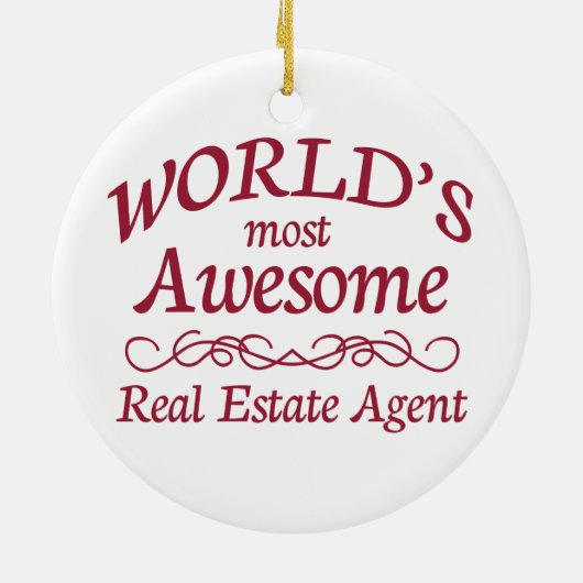 's Werelds Geweldige Estate Agent Keramisch Ornament (Achterkant)