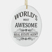 's Werelds Geweldige Estate Agent Keramisch Ornament (Rechts)