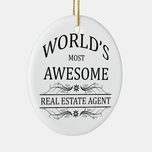 's Werelds Geweldige Estate Agent Keramisch Ornament (Rechts)