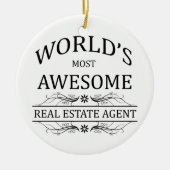 's Werelds Geweldige Estate Agent Keramisch Ornament (Voorkant)
