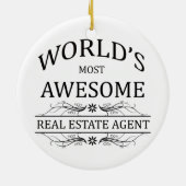 's Werelds Geweldige Estate Agent Keramisch Ornament (Achterkant)
