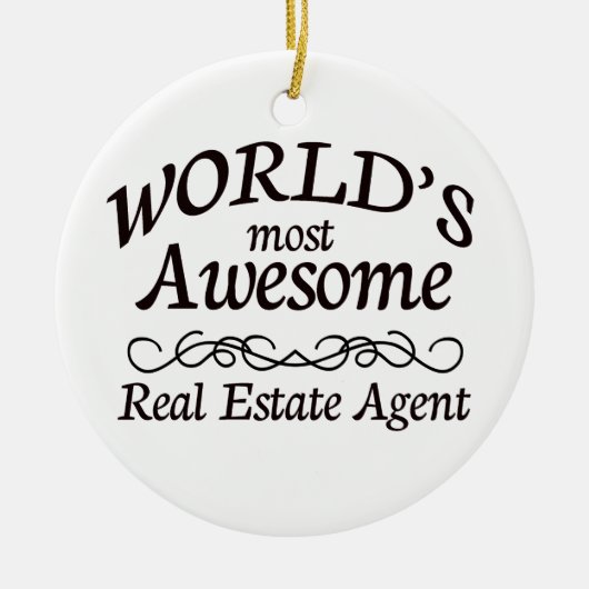 's Werelds Geweldige Estate Agent Keramisch Ornament (Voorkant)