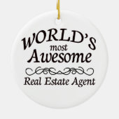 's Werelds Geweldige Estate Agent Keramisch Ornament (Achterkant)