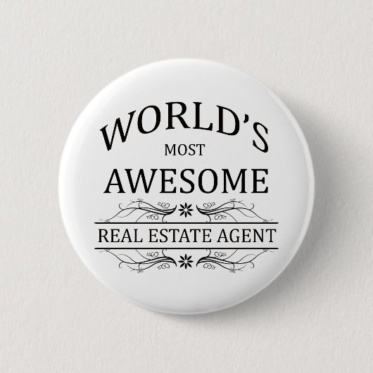 's Werelds Geweldige Estate Agent Ronde Button 5,7 Cm (Voorkant)