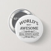 's Werelds Geweldige Estate Agent Ronde Button 5,7 Cm (Voorkant /achterkant)
