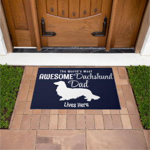 'S Werelds Geweldige langharige Doxie Dad Doormat Deurmat