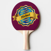 's Werelds Geweldige opa Gold Blue Award Tafeltennisbatje (Achterkant)