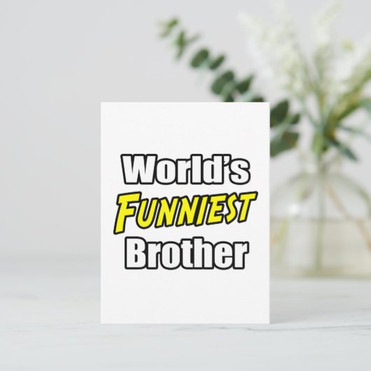 's Werelds grappigste broer Briefkaart (Staand voorkant)