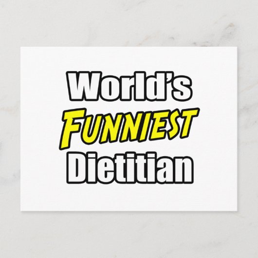 's Werelds grappigste diëtist Briefkaart (Voorkant)