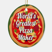 's Werelds grootste aangepast kerstcadeau met Pizz Keramisch Ornament (Links)