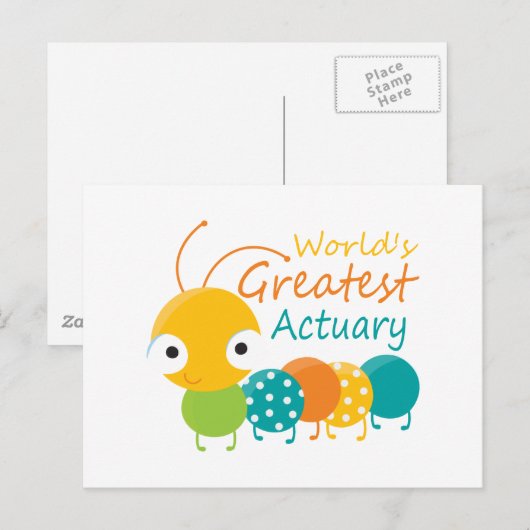 's Werelds grootste actuaris Briefkaart (Voorkant / Achterkant)