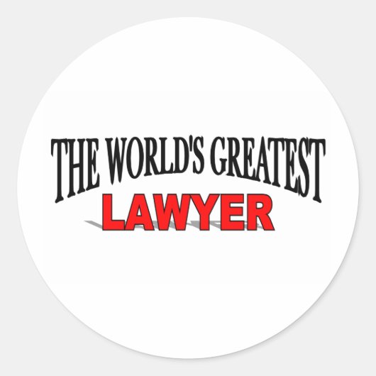 's Werelds grootste advocaat Ronde Sticker (Voorkant)
