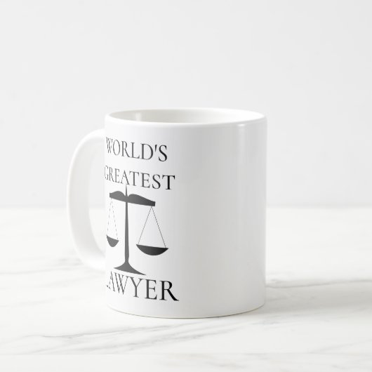 's Werelds grootste advocatenschalen Koffiemok (Voorkant links)