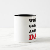 's Werelds grootste afwezige pap koffie-Mok Tweekleurige Koffiemok (Center)