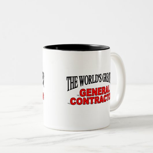 's Werelds grootste algemene contractant Tweekleurige Koffiemok (Voorkant rechts)