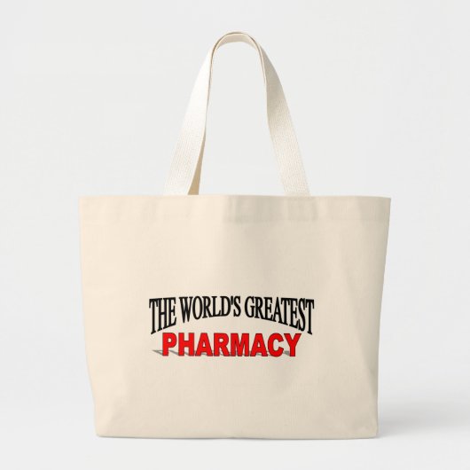 's Werelds grootste apotheek Grote Tote Bag (Voorkant)