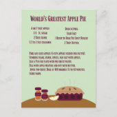 's Werelds grootste Apple Pie Recipe Briefkaart (Voorkant)