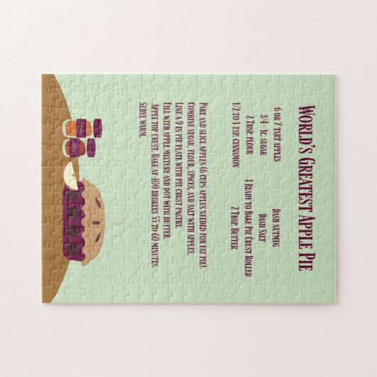 's Werelds grootste Apple Pie Recipe Legpuzzel (Horizontaal)