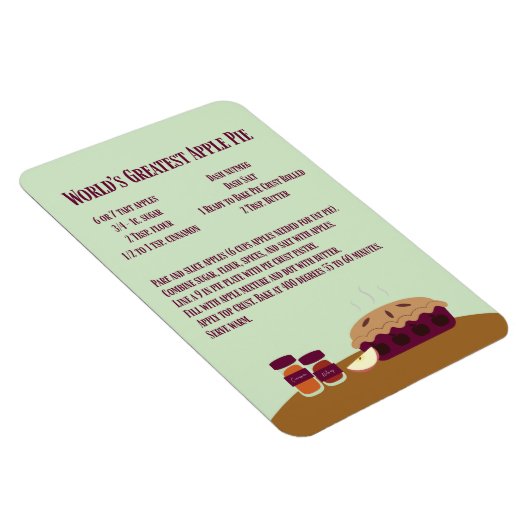 's Werelds grootste Apple Pie Recipe Magneet (Rechterzijde)