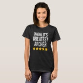 's Werelds grootste archer Bow & Arrow-boogschiete T-shirt (Voorkant volledig)