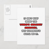 's Werelds grootste archivaris grap Briefkaart (Voorkant / Achterkant)