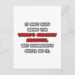 's Werelds grootste archivaris grap Briefkaart