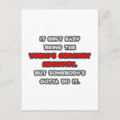 's Werelds grootste archivaris grap Briefkaart (Voorkant)