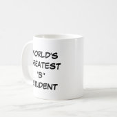 's Werelds grootste 'B'-Mok voor studenten' Koffiemok (Voorkant links)