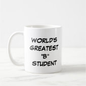 's Werelds grootste 'B'-Mok voor studenten' Koffiemok (Links)