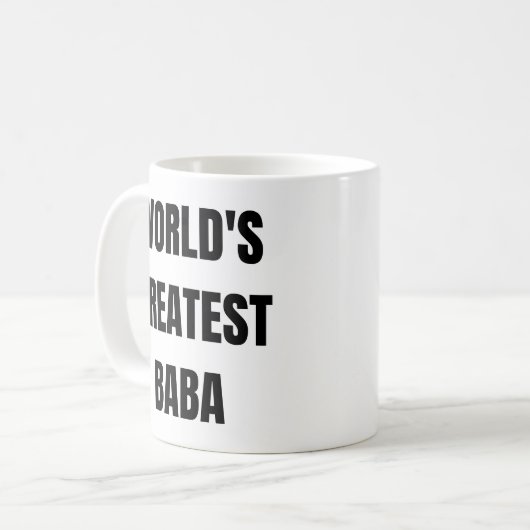 's Werelds grootste Baba Gift voor Arabische Vader Koffiemok (Voorkant links)