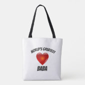 's Werelds grootste Baba Heart Canvas tas (Achterkant)