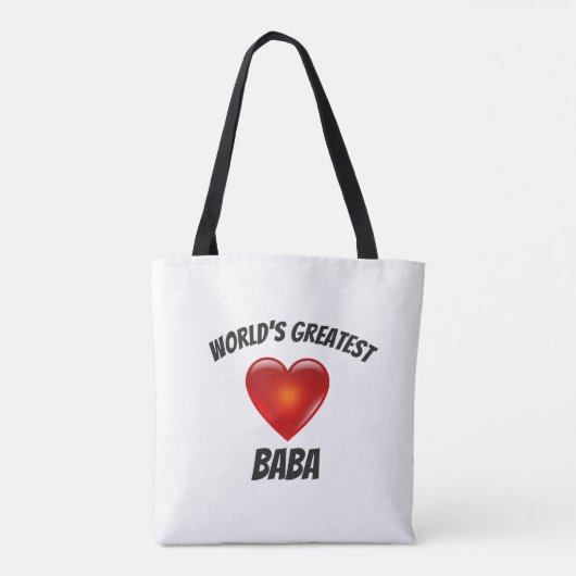 's Werelds grootste Baba Heart Canvas tas (Achterkant)
