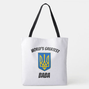 's Werelds grootste Baba Oekraïense Tryzub-Canvas Tote Bag