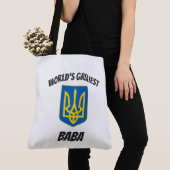 's Werelds grootste Baba Oekraïense Tryzub-Canvas Tote Bag (Dichtbij)