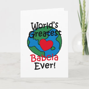 's Werelds grootste Babcia Heart Kaart
