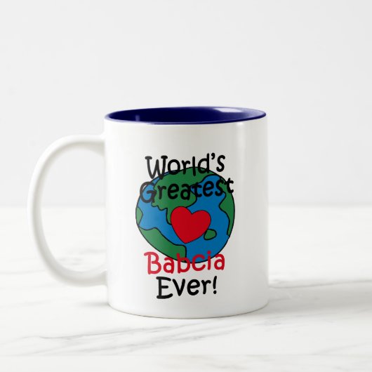 's Werelds grootste babykunsthart Tweekleurige Koffiemok (Links)