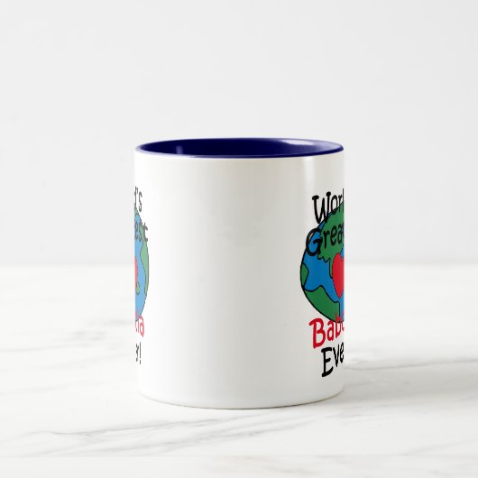 's Werelds grootste babykunsthart Tweekleurige Koffiemok (Center)